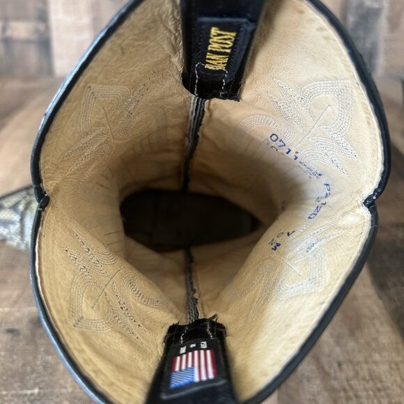 Dan Post Vintage Snakeskin Western Cowboy Boots Womens 7 M - Picture 8 of 12